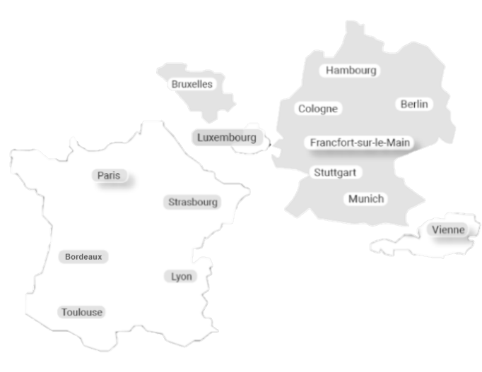 Carte France et Allemagne